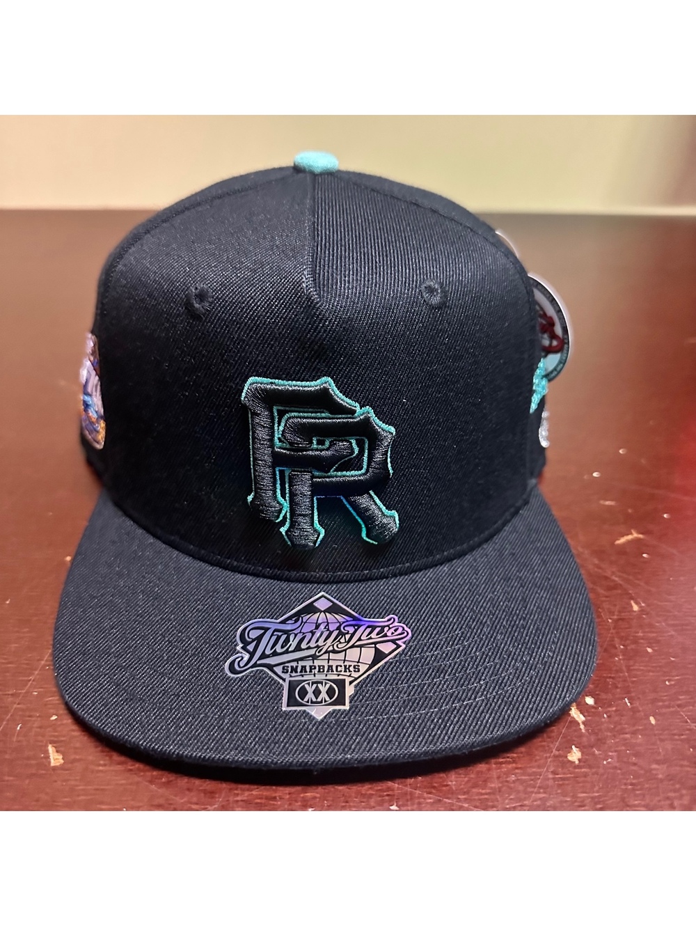 TWNTY-TWO black turquoise Puerto Rico PRIDE SNAPBACK HAT